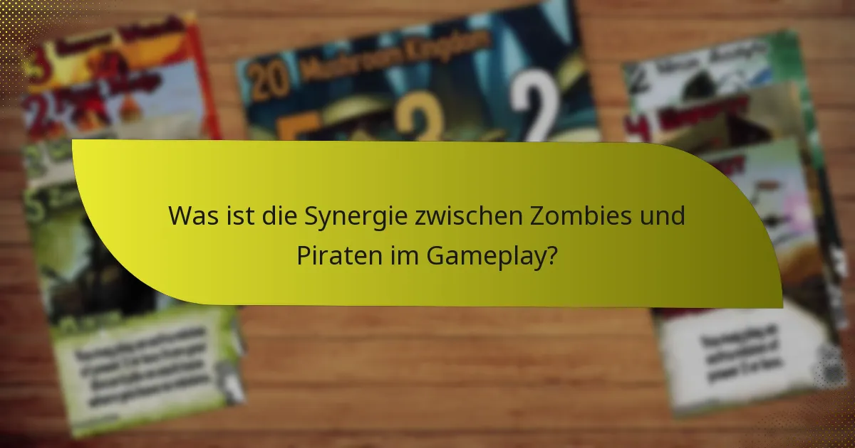 Was sind die besten Taktiken für die Nutzung der Zombie- und Piraten-Kombination?