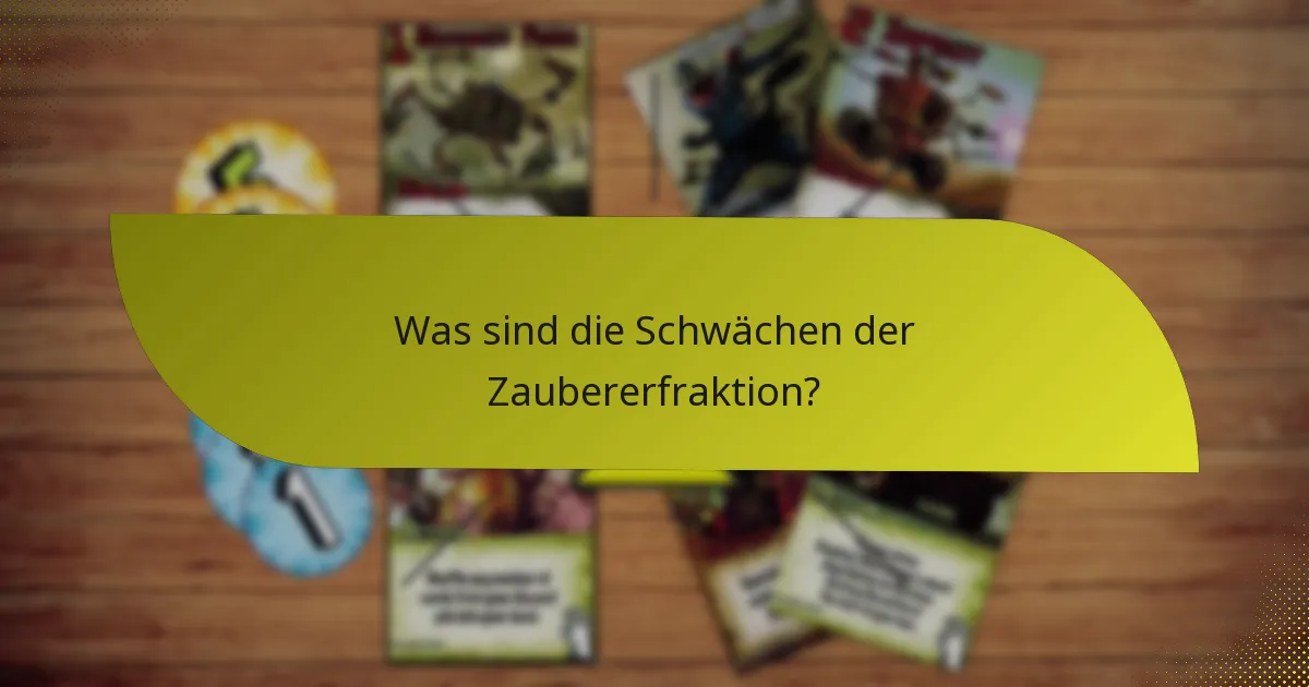 Was sind die Schwächen der Zaubererfraktion?