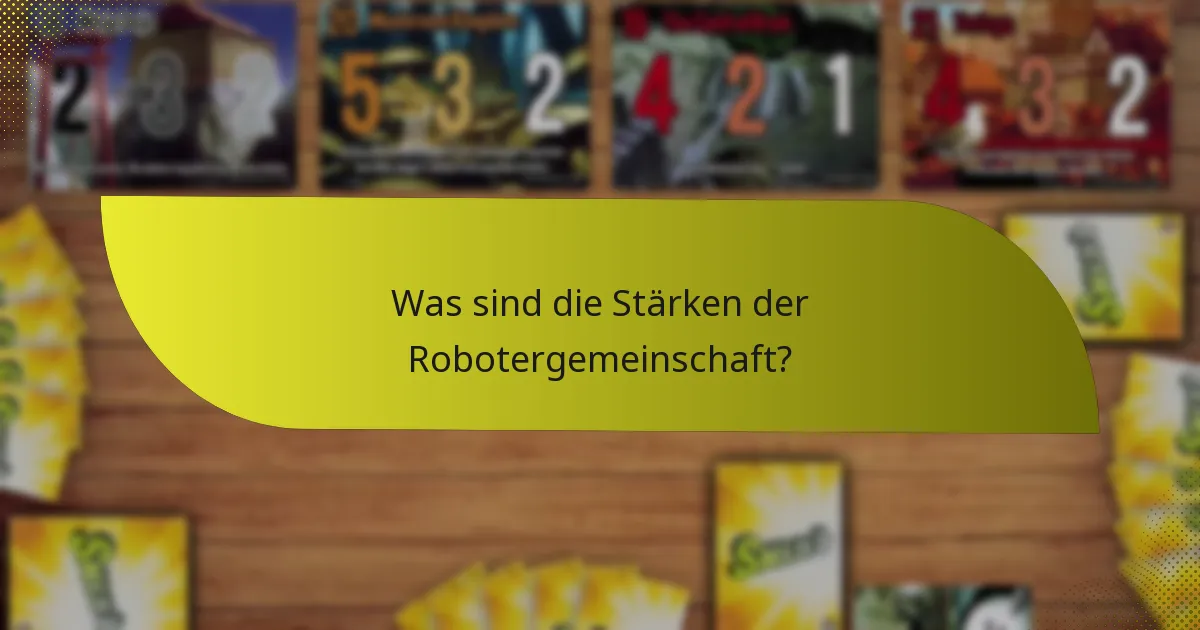 Welche Strategien können mit der Robotergemeinschaft verfolgt werden?