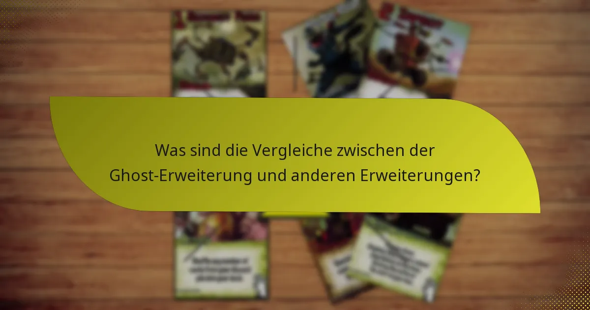 Was sind die Vergleiche zwischen der Ghost-Erweiterung und anderen Erweiterungen?