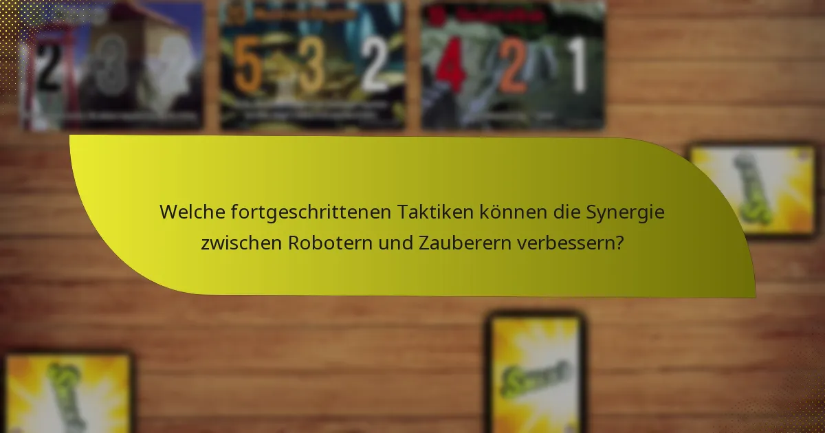 Welche fortgeschrittenen Taktiken können die Synergie zwischen Robotern und Zauberern verbessern?
