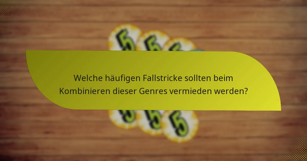 Welche häufigen Fallstricke sollten beim Kombinieren dieser Genres vermieden werden?