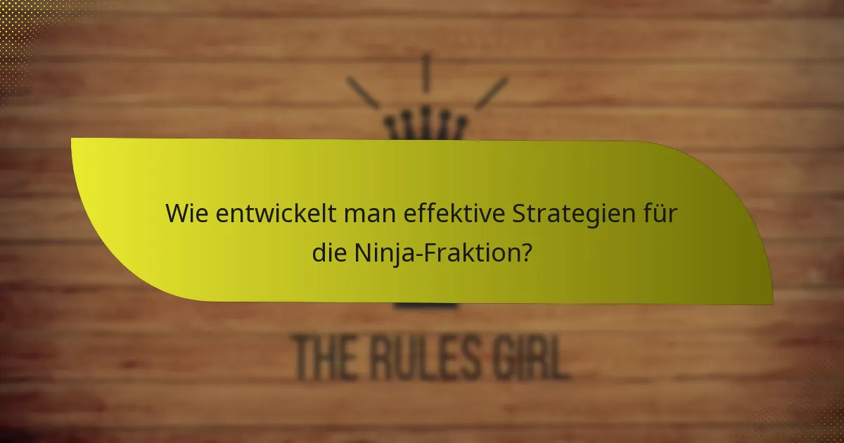 Wie schneidet die Ninja-Fraktion im Vergleich zu anderen Fraktionen ab?