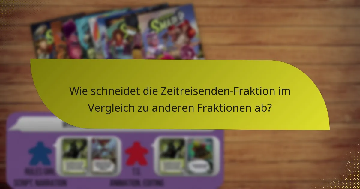 Wie schneidet die Zeitreisenden-Fraktion im Vergleich zu anderen Fraktionen ab?