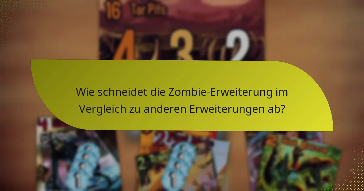 Wie schneidet die Zombie-Erweiterung im Vergleich zu anderen Erweiterungen ab?