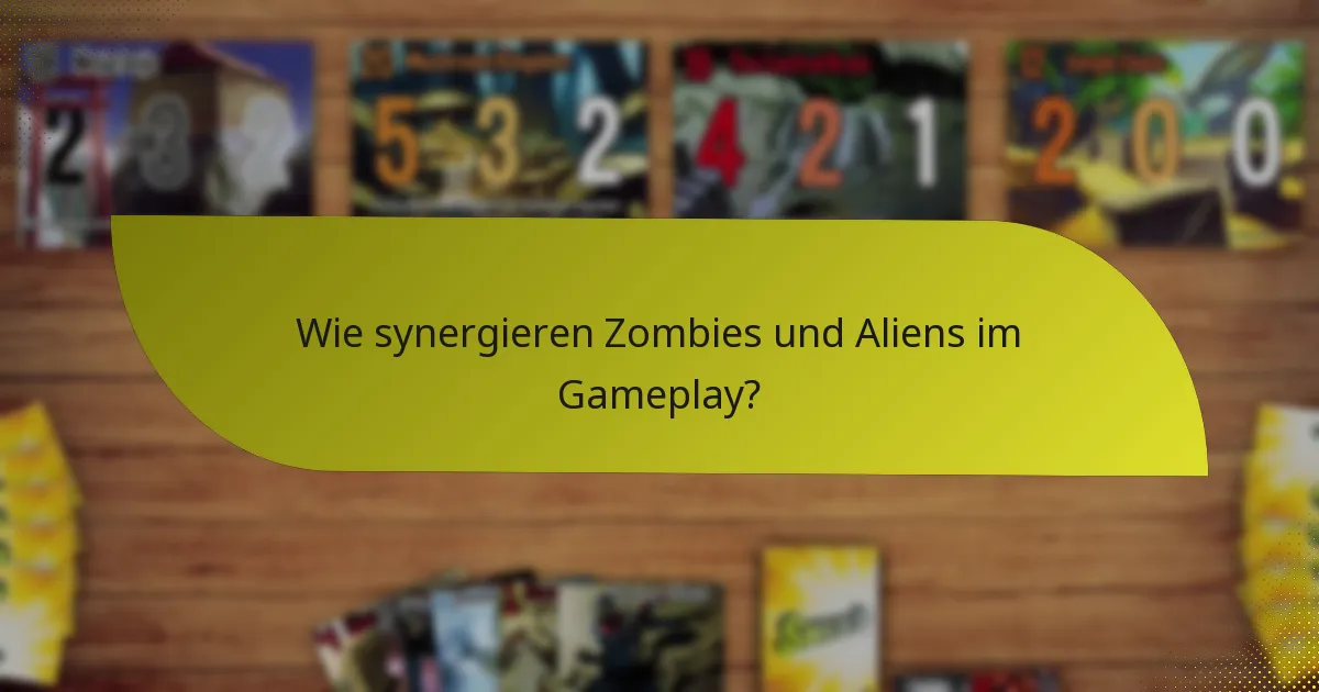 Wie synergieren Zombies und Aliens im Gameplay?